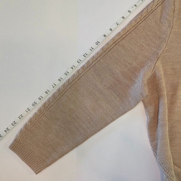 NWOT - Notations Open Front Cardigan, 2X, Tan Cable Knit Sweater, Never Worn - Picture 8 of 10